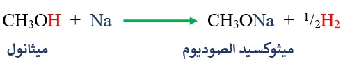 تفاعل الكحولات مع الفلزات النشطة